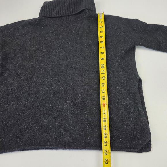 AllSaints Sweater Womens Small Black Turtleneck Metallic Wool Yak Blend WD407V - Picture 4 of 14